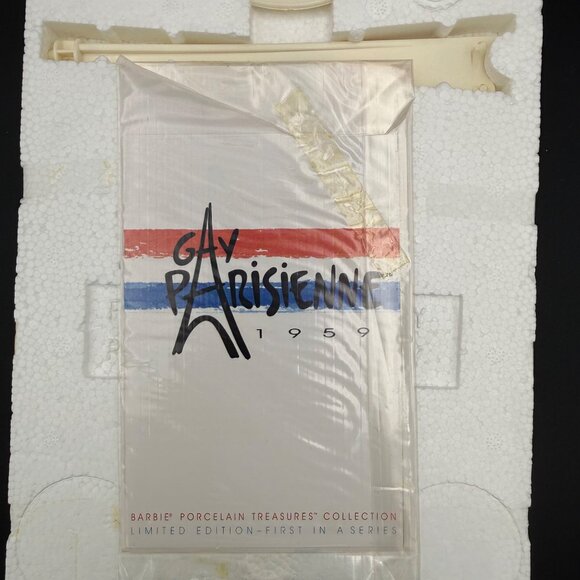 Barbie Gay Parisienne 1959 Repro Porcelain Mattel 9973-9993 Shipper Limited Edit - Picture 8 of 15